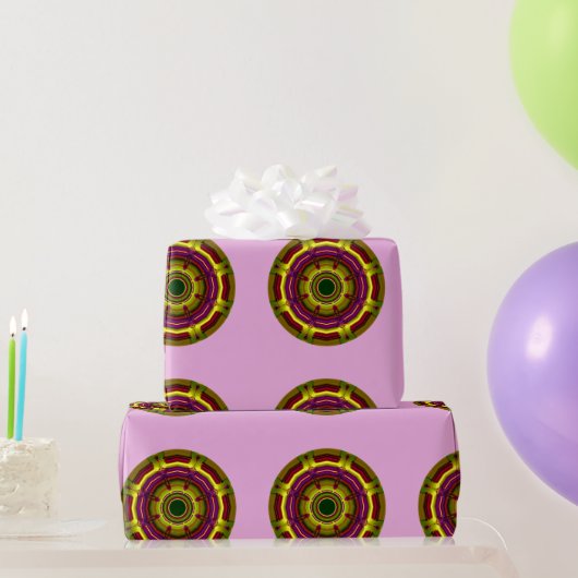 ~ Fractal Pattern Yellow Purple Shades ~ Wrapping  ラッピングペーパー (パーティーギフト)
