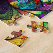 Fractal Stained Glass Bloom Puzzle ジグソーパズル (側面)