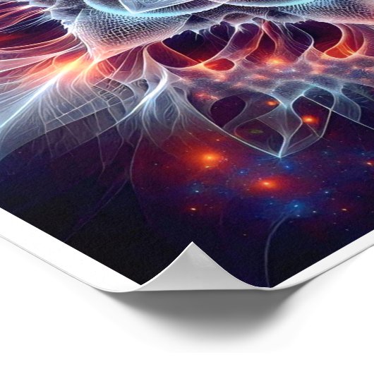 Fractal Star Collapse in Cosmic Bloom ポスター (角)