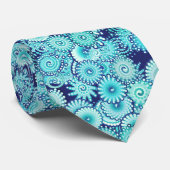 Fractal swirl pattern, shades of denim blue ネクタイ (ロール)