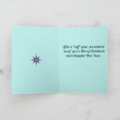 Fractal Tree Blackのドッグフォトオーナメント シーズンカード (内部)