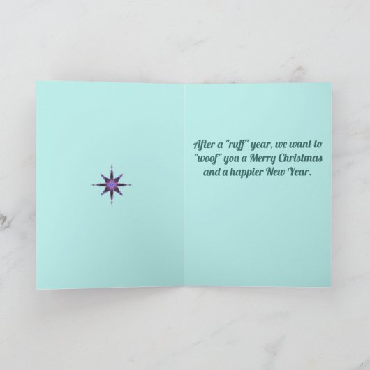 Fractal Tree Blackのドッグフォトオーナメント シーズンカード (内部)