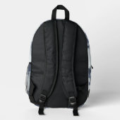 Fractal Winter Camouflage プリントバックパック (裏面)