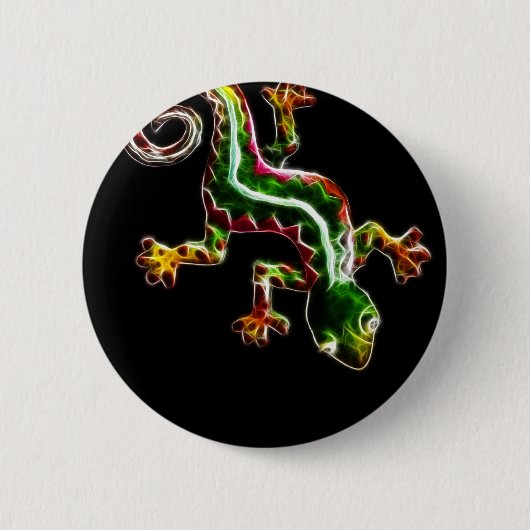 Fractaliusのトカゲ 缶バッジ (正面)