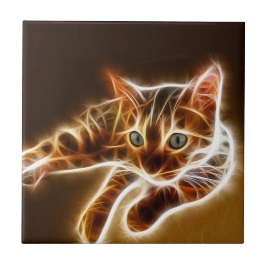 Fractaliusベンガル猫 タイル (正面)