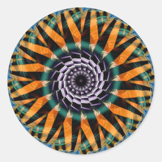 Fractidelic 017ステッカー ラウンドシール (正面)