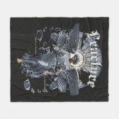 Fracture - Gothic Streetwear Design フリースブランケット (正面(横))