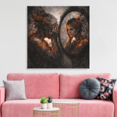 Fractured Echo: The Mirror of Youth Canvas キャンバスプリント (インサイチュ (リビング))