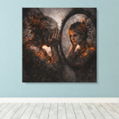 Fractured Echo: The Mirror of Youth Canvas キャンバスプリント (インサイチュ (ウッドフロア))