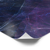 Fractured Face Neon Threads Cosmic Portrait ポスター (コーナー)