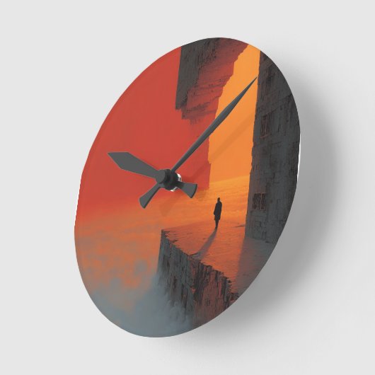 Fractured mind No. 1 ラウンド壁時計 (傾斜)