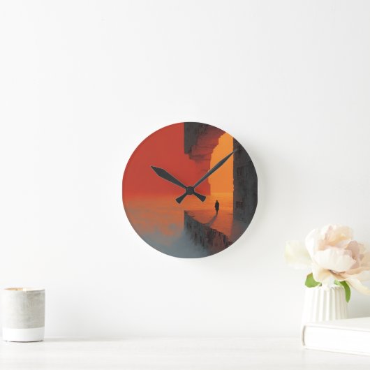 Fractured mind No. 1 ラウンド壁時計 (ホーム)