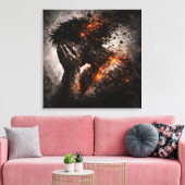 Fractured Mind: The Amber Implosion キャンバスプリント (インサイチュ (リビング))