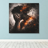 Fractured Mind: The Amber Implosion キャンバスプリント (インサイチュ (ウッドフロア))