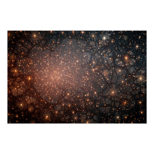 Fractured Nebula Cosmic Web Glow ポスター (正面)