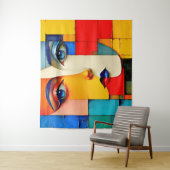 "Fractured Realities" – An Abstract Portrait タペストリー (インサイチュ)