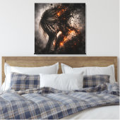 Fractured Soul: Internal Anguish Square Canvas キャンバスプリント (インサイチュ (寝室))