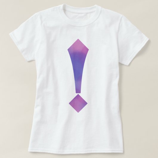 Fragezeichen und Ausrufezeichen Tシャツ (デザイン正面)