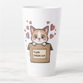 Fragile: Contains Love カフェラテマグ (正面)