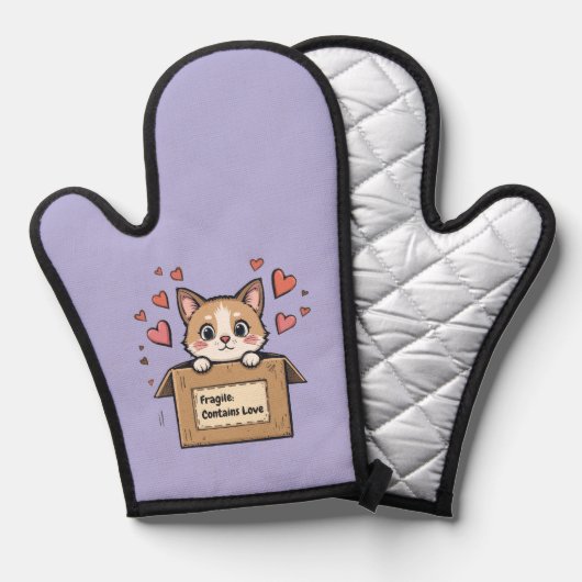 Fragile: Contains Love 鍋つかみ (正面/裏面)