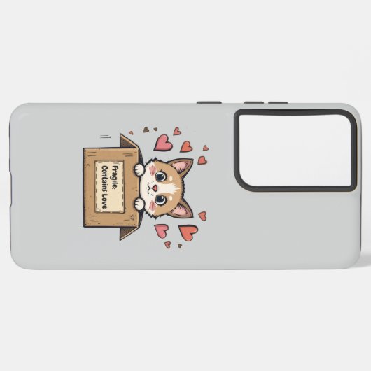 Fragile: Contains Love Samsung Galaxyケース (裏面横)