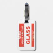 Fragile Glass Handle With Care Warning ラゲッジタグ (裏面縦)
