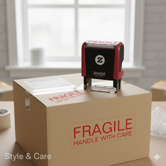 FRAGILE - HANDLE WITH CARE セルフインキングスタンプ