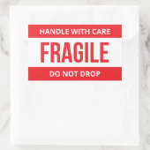 Fragile Handle With Care Do Not Drop Shipping 長方形シール (バッグ)