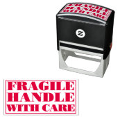 FRAGILE Handle With Care Fragile Parcel Delivery セルフインキングスタンプ (インサイチュ)