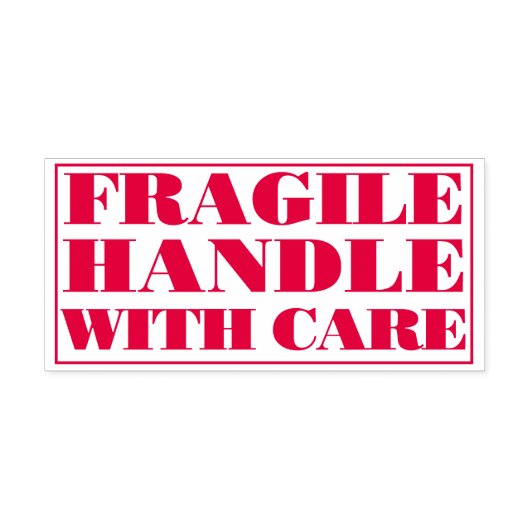 FRAGILE Handle With Care Fragile Parcel Delivery セルフインキングスタンプ (デザイン)
