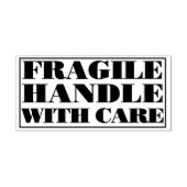 FRAGILE Handle With Care Fragile Parcel Delivery ラバースタンプ (インプリント)