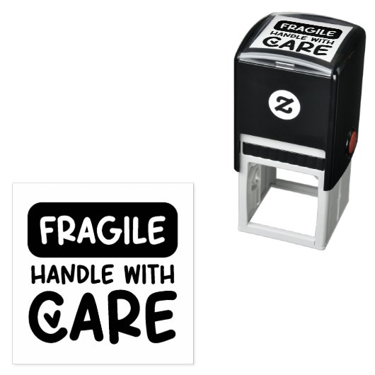 FRAGILE Handle With Care Heart セルフインキングスタンプ (インサイチュ)