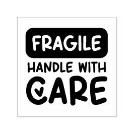 FRAGILE Handle With Care Heart セルフインキングスタンプ