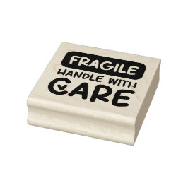 FRAGILE Handle With Care Heart ラバースタンプ