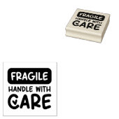 FRAGILE Handle With Care Heart ラバースタンプ (押印)