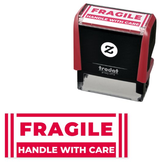 Fragile (Handle with Care Order) Business Office セルフインキングスタンプ (インサイチュ)