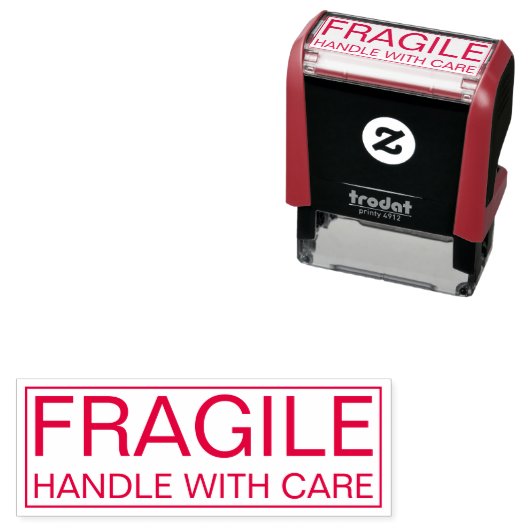 Fragile Package Care Self-Inking Stamp for Shippin セルフインキングスタンプ (インサイチュ)