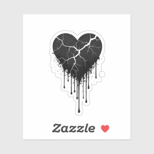 Fragile Resilience: Midnight Ink Heart シール (シート)