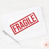 FRAGILE Shipping Labels | Handle With Care Sticker 長方形シール (封筒)