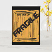 Fragile Shirt Halloween Christmas Costume Movie Sh カード (黄色い花)