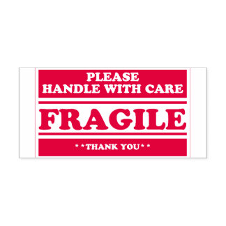 Fragile Stickers for Shipping and Moving Please Ha セルフインキングスタンプ