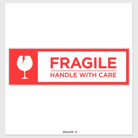 Fragile Stickers Handle with Care シール (シート)