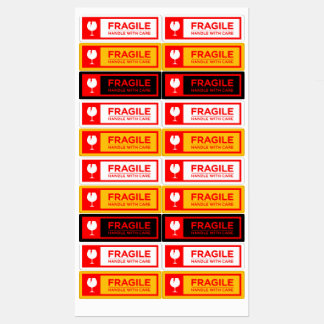 Fragile Stickers Handle with Care ラベル