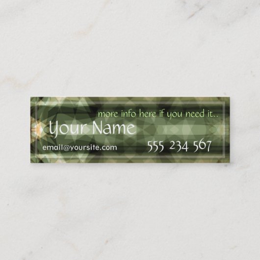 Fragmenteのプロフィールカード スキニー名刺 (正面)