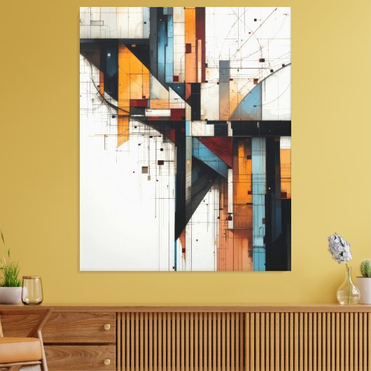 Fragmented City キャンバスプリント (インサイチュ (リビング))