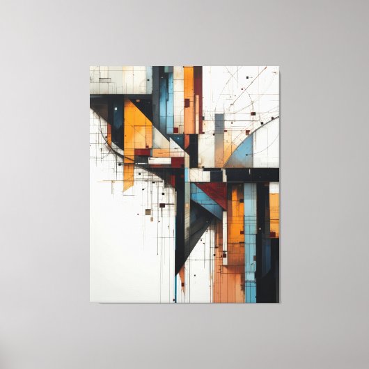 Fragmented City キャンバスプリント (正面)