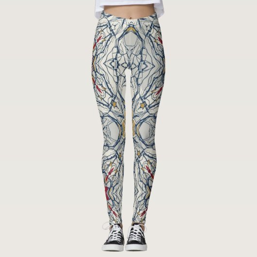 Fragmented Mandala Collage  レギンス (正面)