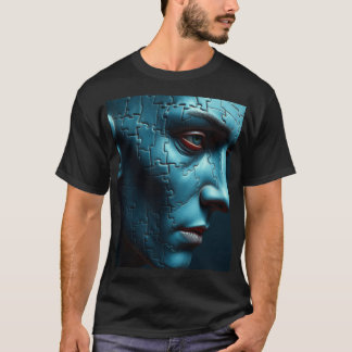 Fragmented Mind: Jigsaw Puzzle Head Tシャツ