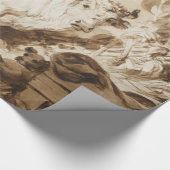 Fragonard著馬小屋の白いBullそして犬 ラッピングペーパー (角)