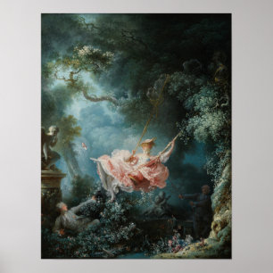 Fragonard's The Swing クラシカル - 絵を描s ポスター